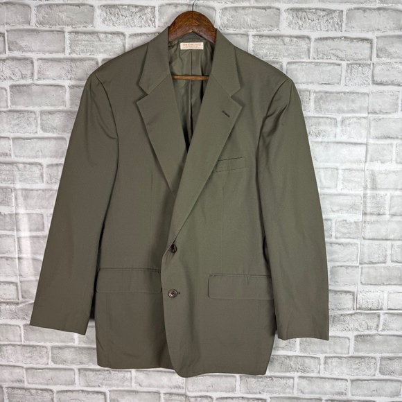 Brooks Brothers Other - Brooks Brothers Makers Vintage Dull Green Cotton Blazer Suit Jacket Mens 45R